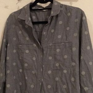 Grey flannel button down